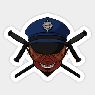 Devil's Officer (no caption) Sticker